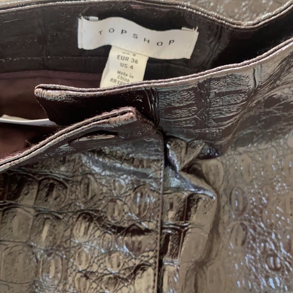 Topshop size 4 Faux alligator NWT - Picture 2 of 4